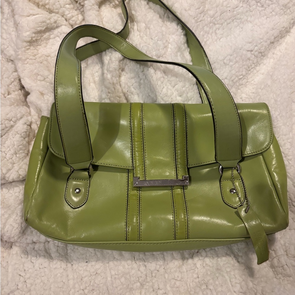 Apt. 9 Genuine Leather Green Shoulder Bag